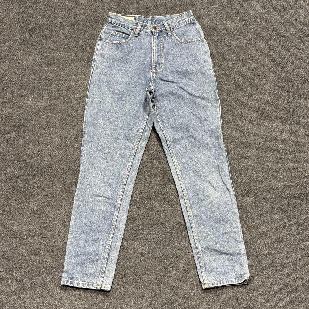 Vintage Eddie Bauer Jeans Womens 4 Light Blue High Rise Tapered 100% Cotton 90s